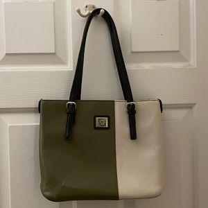 Anne Klein Green And White Purse
